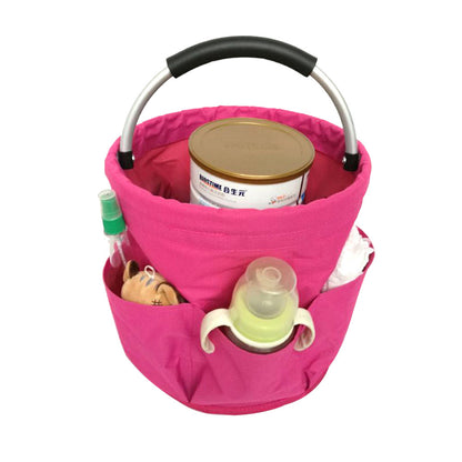 Portable Foldable Baby Storage Basket – Multi-Purpose Diaper, Milk Powder & Nursery Organiser Caddy