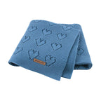 Heartloom Knitted Baby Blanket – Love Heart Soft Windproof Quilt for Newborns & Infants