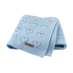 Heartloom Knitted Baby Blanket – Love Heart Soft Windproof Quilt for Newborns & Infants