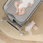 Bespoke Roseva Glide Bedside Crib - Handcrafted Luxury in Rose Gold & Chrome