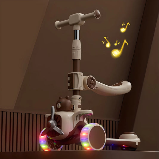 Spur - Light & Music Kids Scooter  Foldable, Adjustable with LED Wheels & Safety Brakes | Ages 3+