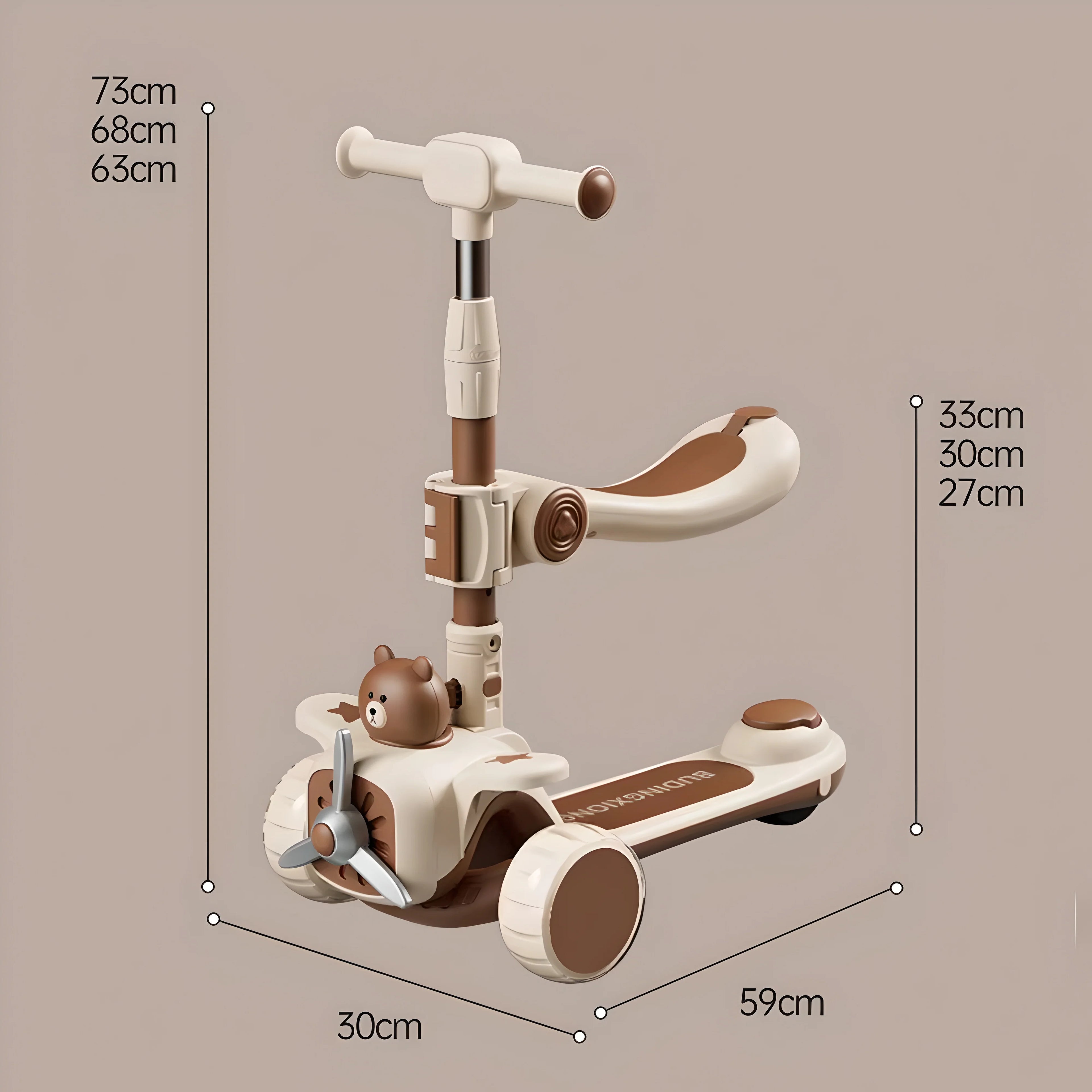 Spur - Light & Music Kids Scooter  Foldable, Adjustable with LED Wheels & Safety Brakes | Ages 3+