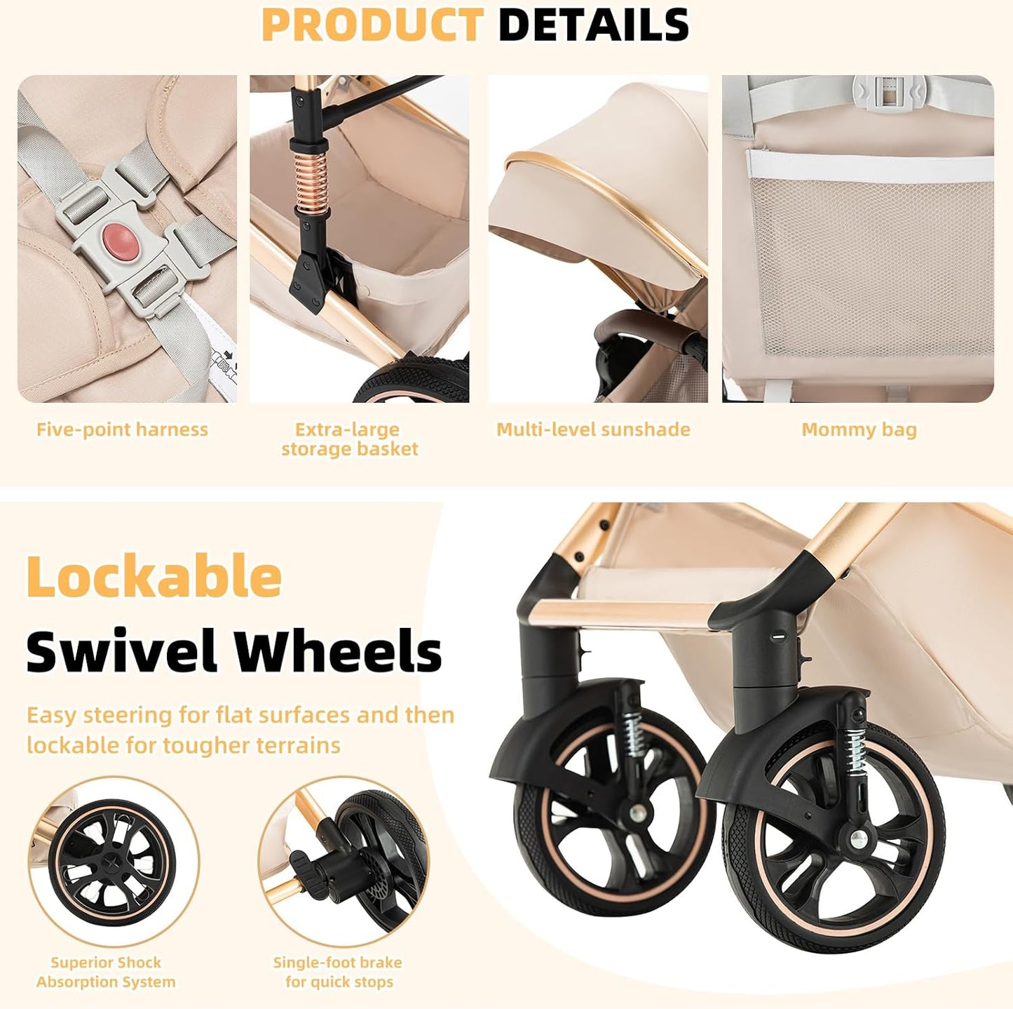 Bella Cub 3-in-1 Stroller: Car Seat, Pushchair & Travel Basket Set