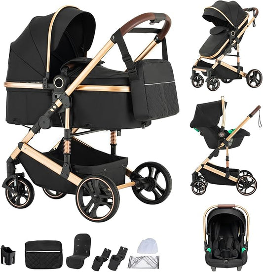 Bella Cub 3-in-1 Stroller: Car Seat, Pushchair & Travel Basket Set