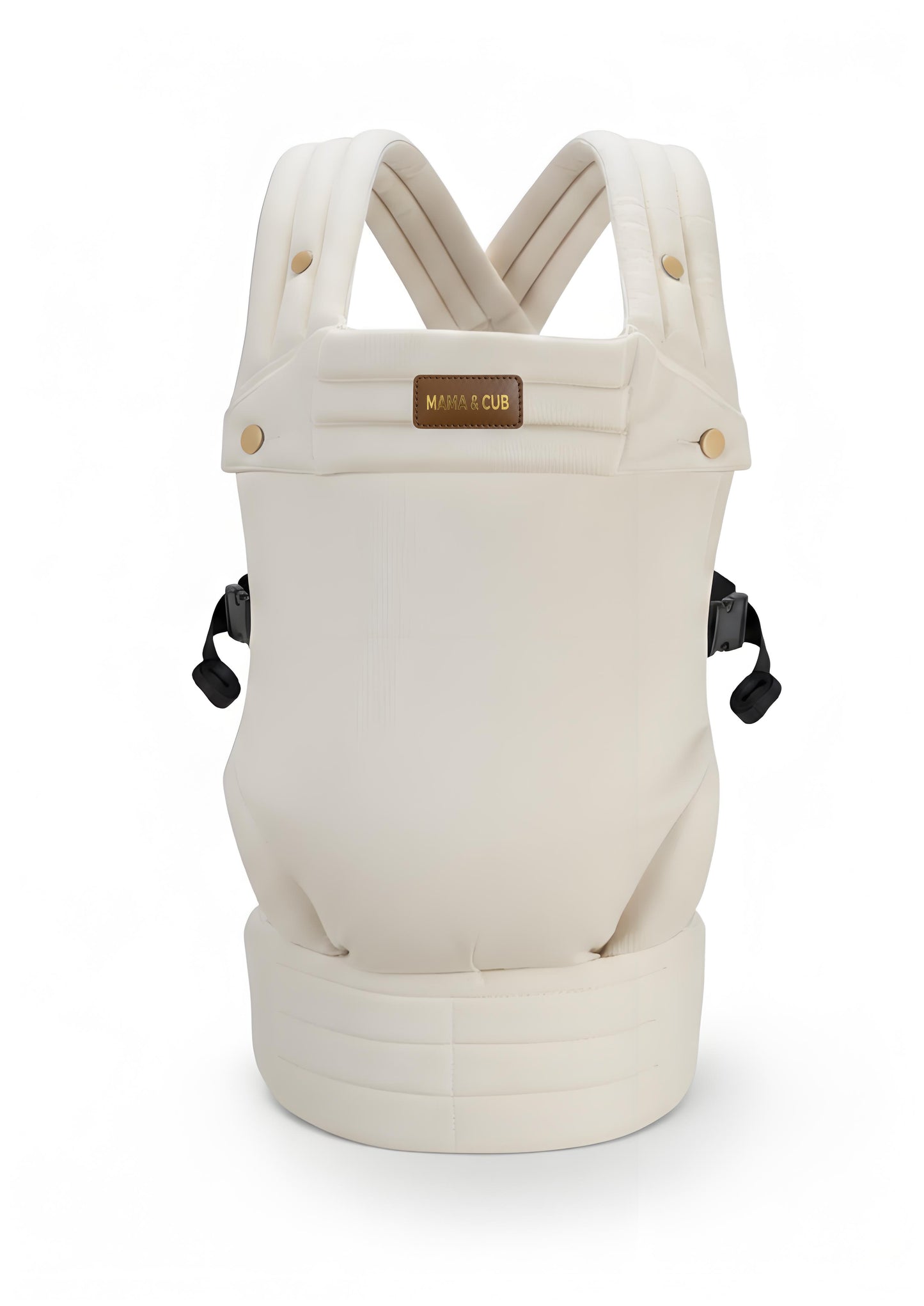 Lusso Baby Carrier | One-Click Fasten, Signature Golden Buttons on Handcrafted Luxury Cotton – Ergonomic, Safe