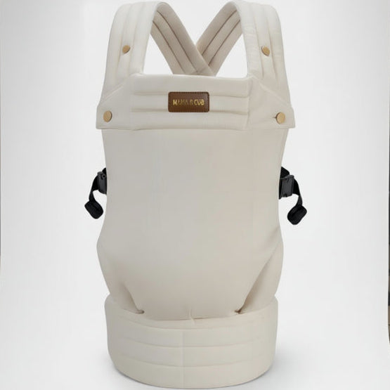Lusso Baby Carrier | One-Click Fasten, Signature Golden Buttons on Handcrafted Luxury Cotton – Ergonomic, Safe