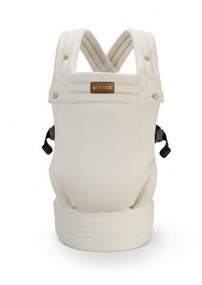 Lusso Baby Carrier | One-Click Fasten, Signature Golden Buttons on Handcrafted Luxury Cotton – Ergonomic, Safe