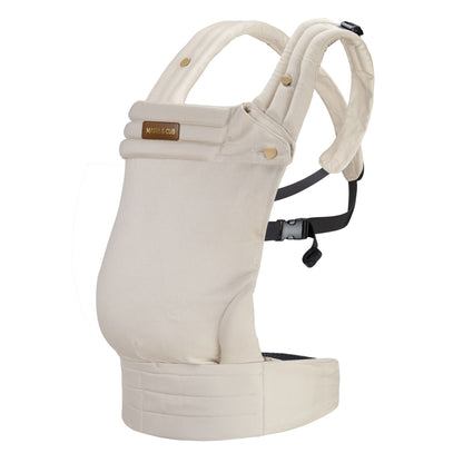 Lusso Baby Carrier | One-Click Fasten, Signature Golden Buttons on Handcrafted Luxury Cotton – Ergonomic, Safe