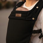 Lusso Baby Carrier | One-Click Fasten, Signature Golden Buttons on Handcrafted Luxury Cotton – Ergonomic, Safe