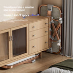 Bespoke Roseva Glide Bedside Crib - Handcrafted Luxury in Rose Gold & Chrome