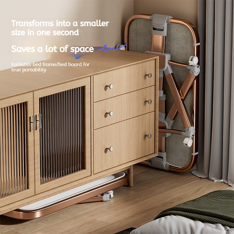 Bespoke Roseva Glide Bedside Crib - Handcrafted Luxury in Rose Gold & Chrome
