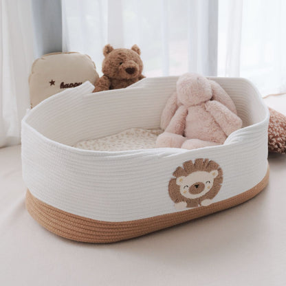 CradleJoy cotton rope woven baby carrycot folding newborn bassinet