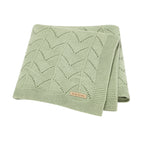 SoftRipple Blanket – Wavy Cut-Out Knitted Baby Blanket, Solid Colour Quilt for Newborns & Infants