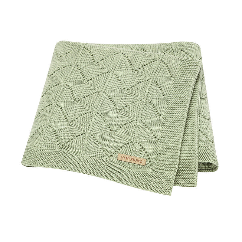 SoftRipple Blanket – Wavy Cut-Out Knitted Baby Blanket, Solid Colour Quilt for Newborns & Infants