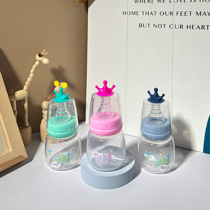 Mama and Cub Feel Good Anti-Colic Newborn Bottle Set – 3 -Piece Mixed Glass & amp; BPA-Free Gift Collection (0–6 Months)