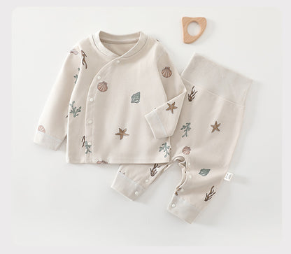 Baby Autumn Cotton Pajama Set – Long Sleeve Top & Pants, Unisex Newborn & Toddler Sleepwear (0–3 Years) 100 % Cotton Korean Trend