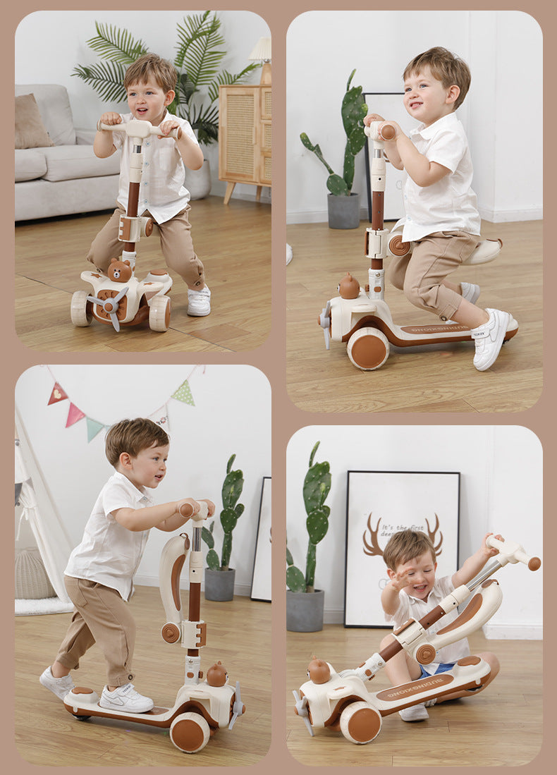 Spur - Light & Music Kids Scooter  Foldable, Adjustable with LED Wheels & Safety Brakes | Ages 3+