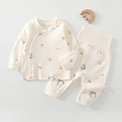 Baby Autumn Cotton Pajama Set – Long Sleeve Top & Pants, Unisex Newborn & Toddler Sleepwear (0–3 Years) 100 % Cotton Korean Trend