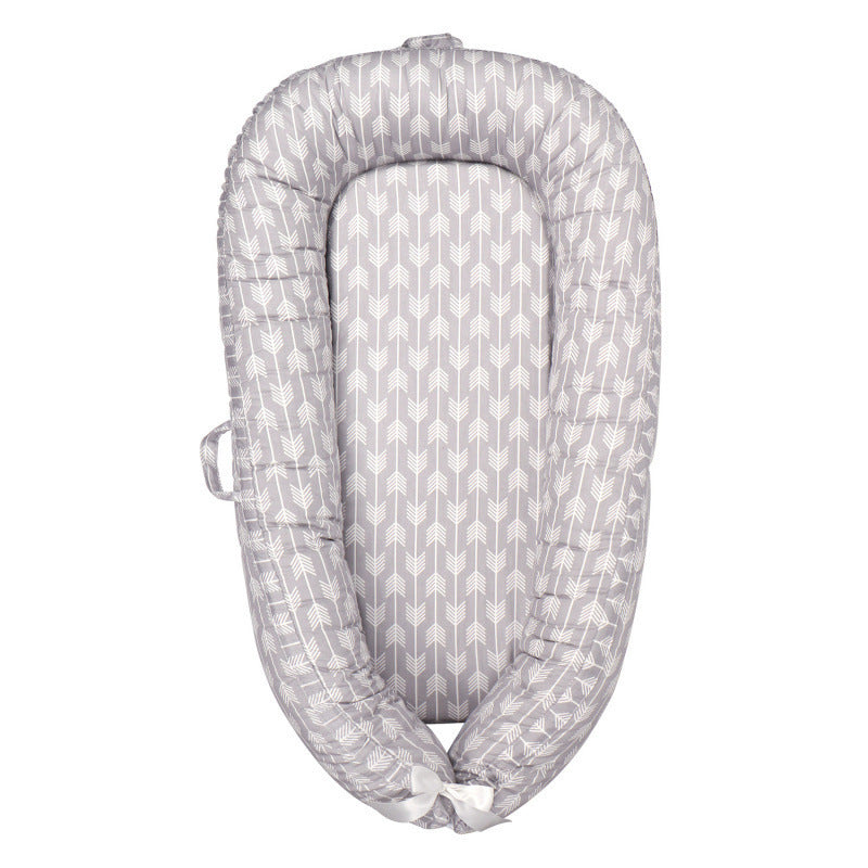 HushPod Luxe Baby Cot: Soft Mattress, Removable Bed & Stylish Ribbon Detail
