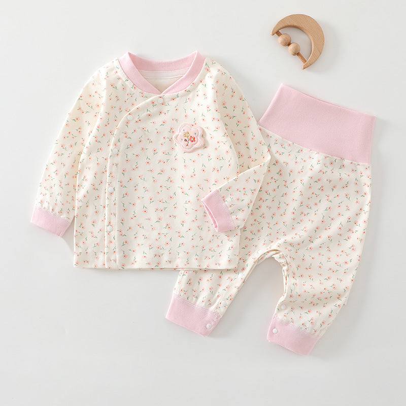 Baby Autumn Cotton Pajama Set – Long Sleeve Top & Pants, Unisex Newborn & Toddler Sleepwear (0–3 Years) 100 % Cotton Korean Trend