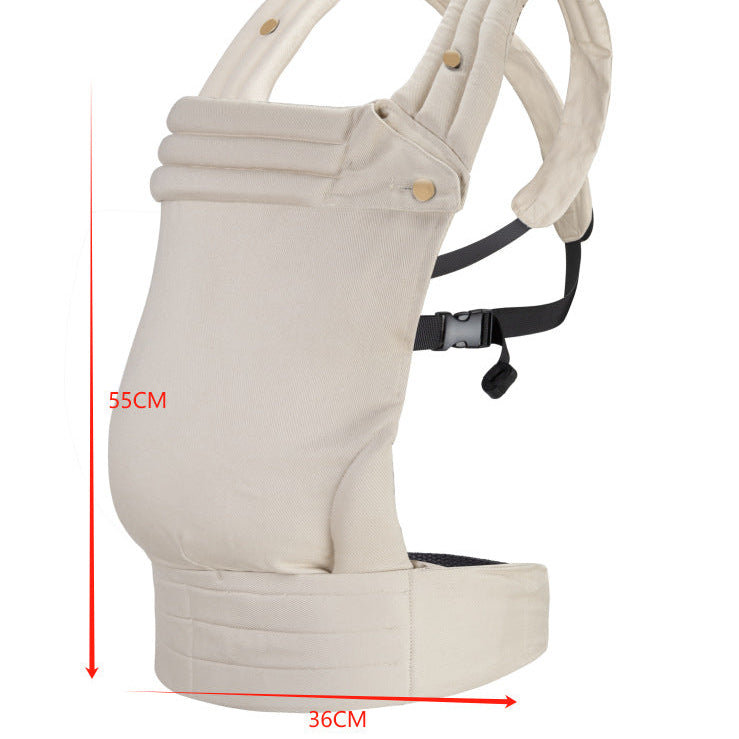 Lusso Baby Carrier | One-Click Fasten, Signature Golden Buttons on Handcrafted Luxury Cotton – Ergonomic, Safe