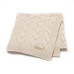 SoftRipple Blanket – Wavy Cut-Out Knitted Baby Blanket, Solid Colour Quilt for Newborns & Infants