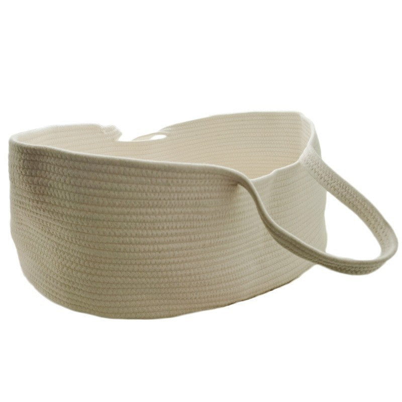 CradleJoy cotton rope woven baby carrycot folding newborn bassinet