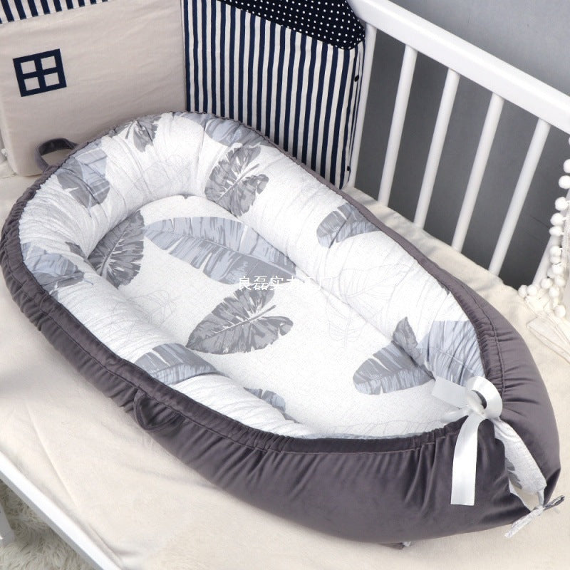 HushPod Luxe Baby Cot: Soft Mattress, Removable Bed & Stylish Ribbon Detail