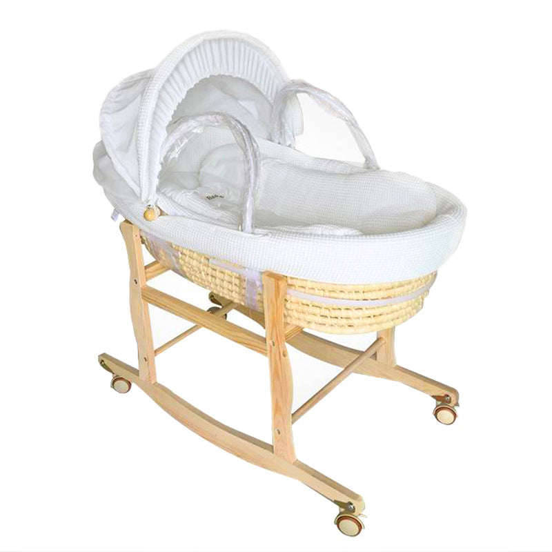 Mama De Lune Handwoven Moses Basket – Portable Newborn Baby Bed & Carrier
