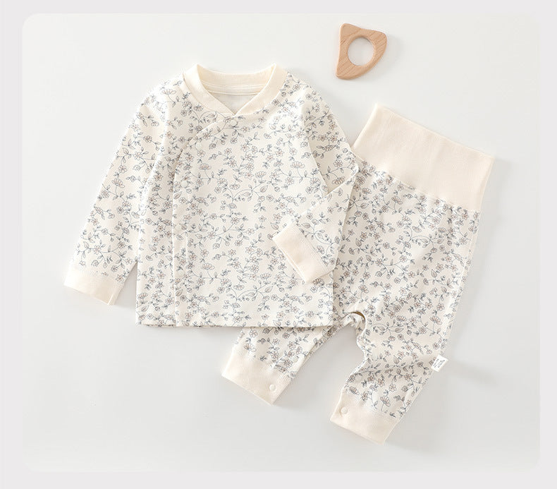 Baby Autumn Cotton Pajama Set – Long Sleeve Top & Pants, Unisex Newborn & Toddler Sleepwear (0–3 Years) 100 % Cotton Korean Trend