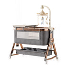 Bespoke Roseva Glide Bedside Crib - Handcrafted Luxury in Rose Gold & Chrome