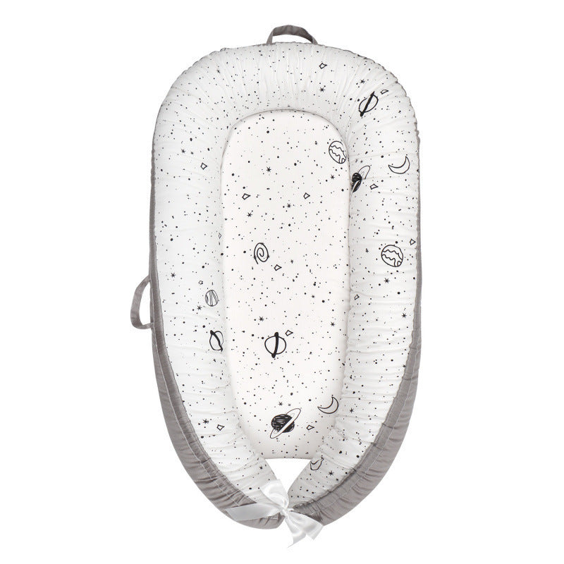 HushPod Luxe Baby Cot: Soft Mattress, Removable Bed & Stylish Ribbon Detail