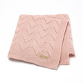 SoftRipple Blanket – Wavy Cut-Out Knitted Baby Blanket, Solid Colour Quilt for Newborns & Infants