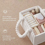 Mello by Mama & Cub London Luxe Quilted Plush Mommy Bag  Gold-Embossed Leather Label & Signature Puppy Pendant