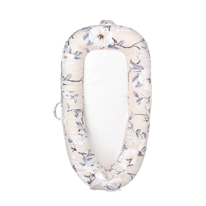 HushPod Luxe Baby Cot: Soft Mattress, Removable Bed & Stylish Ribbon Detail