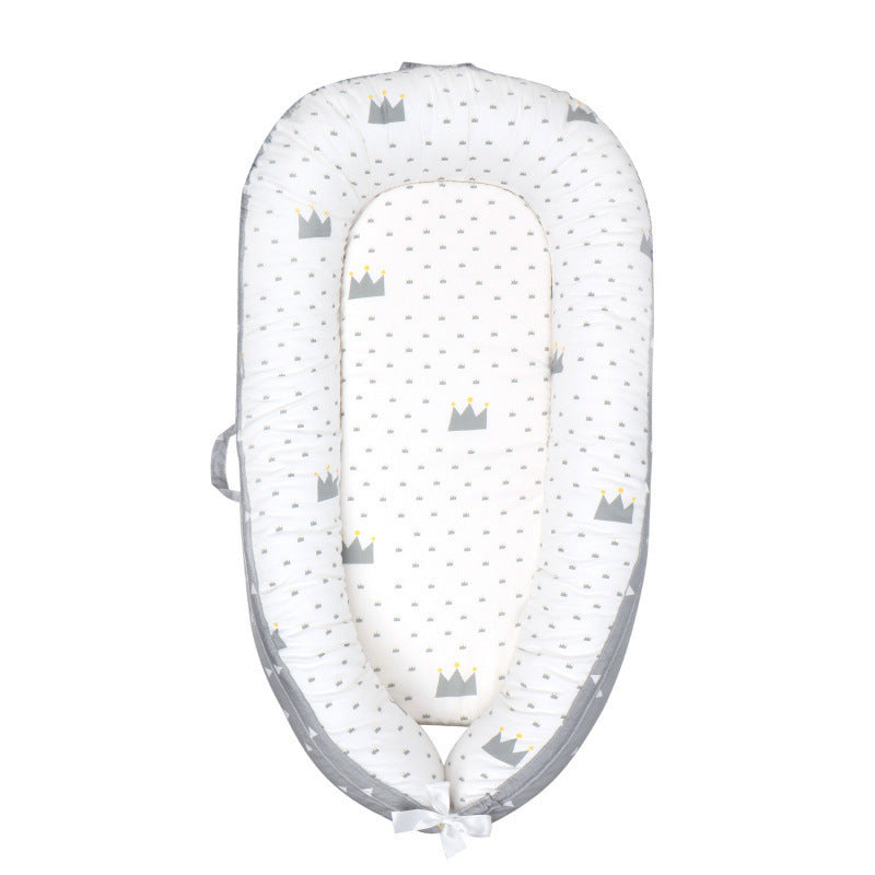 HushPod Luxe Baby Cot: Soft Mattress, Removable Bed & Stylish Ribbon Detail