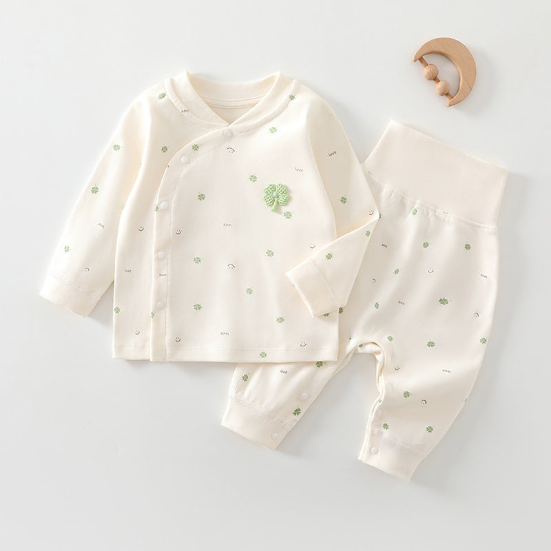 Baby Autumn Cotton Pajama Set – Long Sleeve Top & Pants, Unisex Newborn & Toddler Sleepwear (0–3 Years) 100 % Cotton Korean Trend