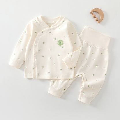 Baby Autumn Cotton Pajama Set – Long Sleeve Top & Pants, Unisex Newborn & Toddler Sleepwear (0–3 Years) 100 % Cotton Korean Trend