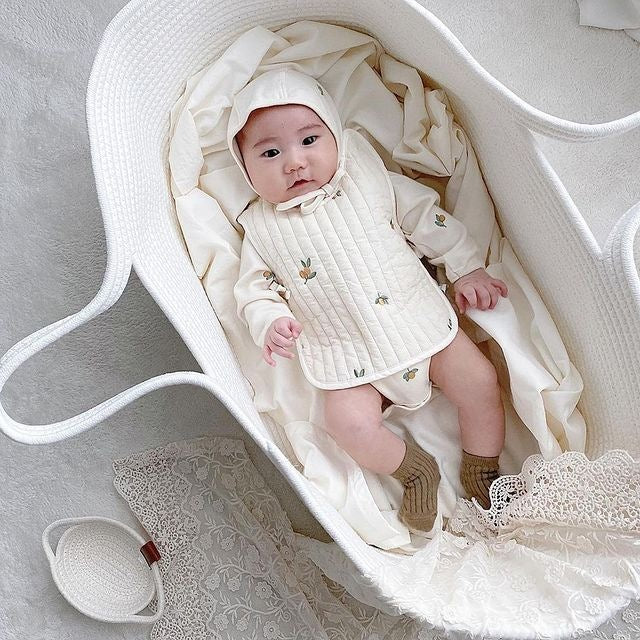 CradleJoy cotton rope woven baby carrycot folding newborn bassinet