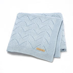SoftRipple Blanket – Wavy Cut-Out Knitted Baby Blanket, Solid Colour Quilt for Newborns & Infants