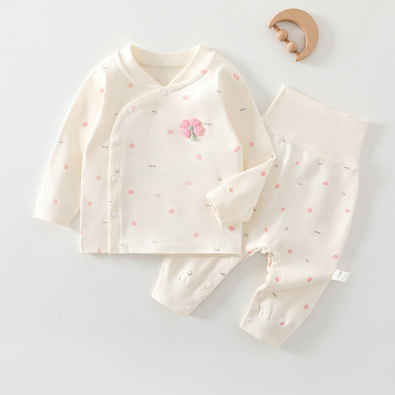 Baby Autumn Cotton Pajama Set – Long Sleeve Top & Pants, Unisex Newborn & Toddler Sleepwear (0–3 Years) 100 % Cotton Korean Trend