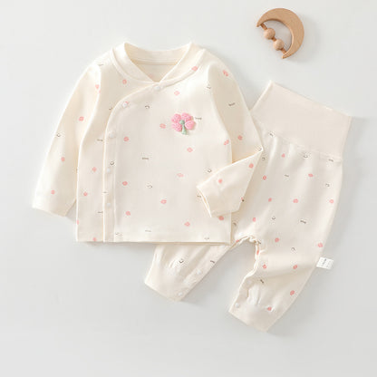 Baby Autumn Cotton Pajama Set – Long Sleeve Top & Pants, Unisex Newborn & Toddler Sleepwear (0–3 Years) 100 % Cotton Korean Trend