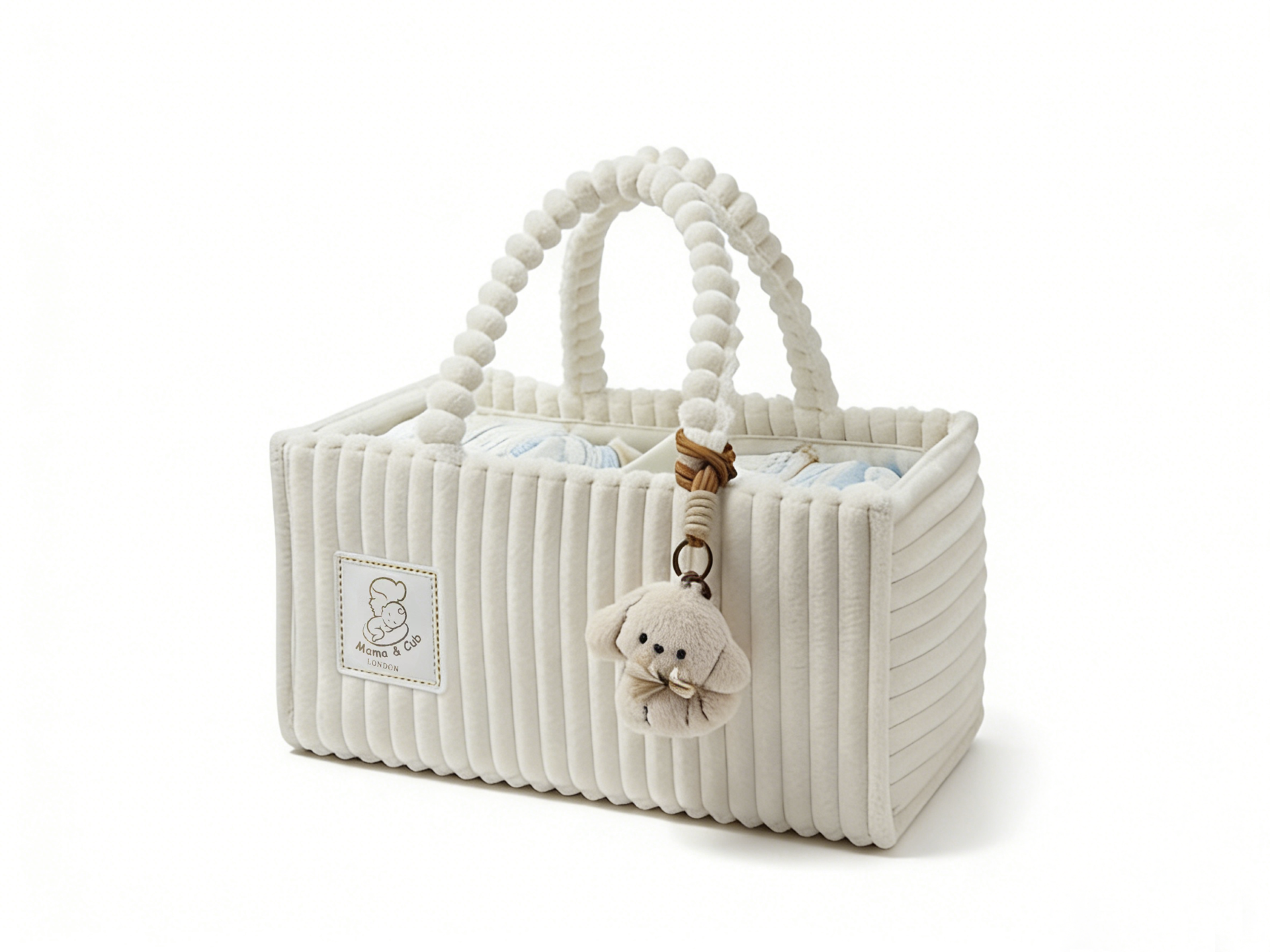 The Mello Corduroy Luxe Nursery Caddy - by Mama & Cub London