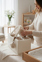 The Mello Corduroy Luxe Nursery Caddy - by Mama & Cub London