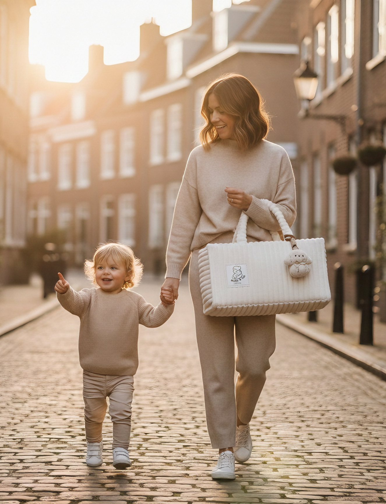 The Mello Corduroy Luxe Nursery Caddy - by Mama & Cub London