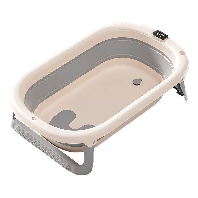 Kinderbath - Foldable 80cm Baby Bath Tub for Newborns & Toddlers – Built-In Seat, Temperature Reader & Toys