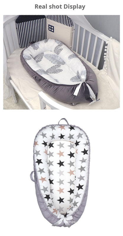 HushPod Luxe Baby Cot: Soft Mattress, Removable Bed & Stylish Ribbon Detail