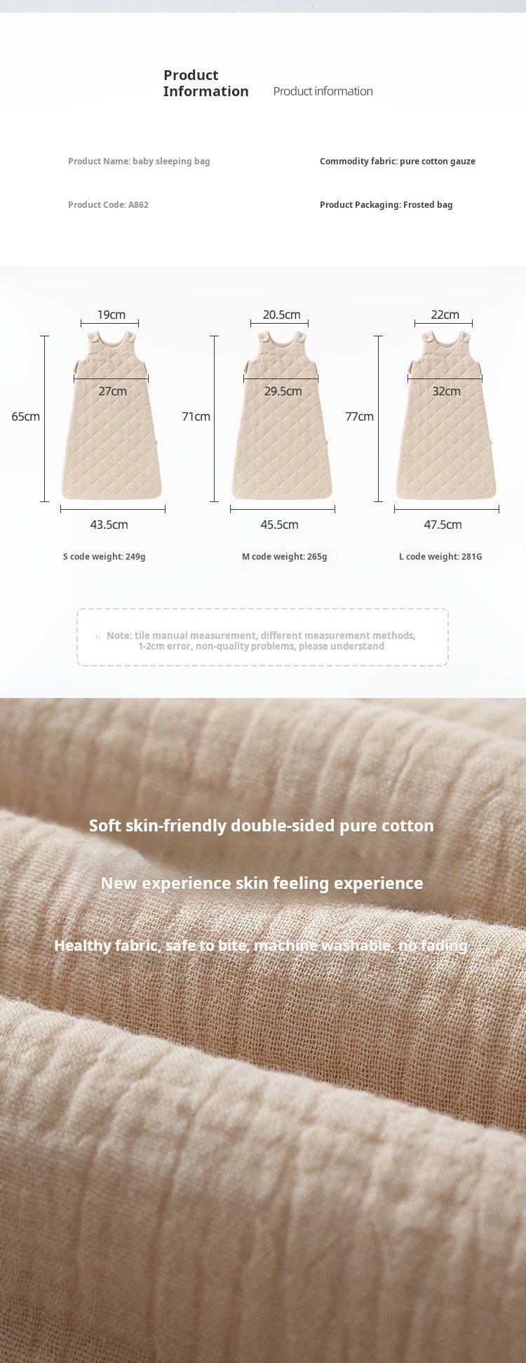 Serene Baby Sleeping Bag | 0–6 Months 2.5 TOG