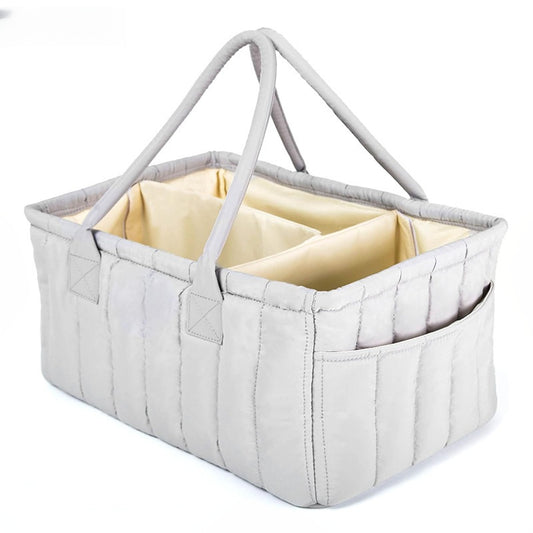 Ater - Heavy-Duty Multi-Pocket Diaper Storage Caddy Strong Handles, Waterproof, & Secure Zipped Section